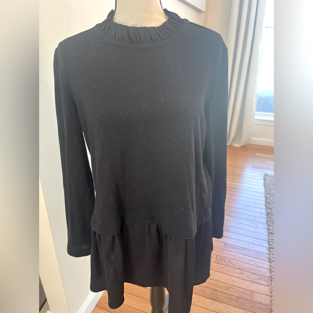 BeachLunchLounge Elegant, Feminine & Fun Black Women's Ruffle Top